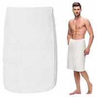 Kilt Ręcznik Kąpielowy Męski Do Sauny L/Xl Bawełna Frotte Spa  Biały