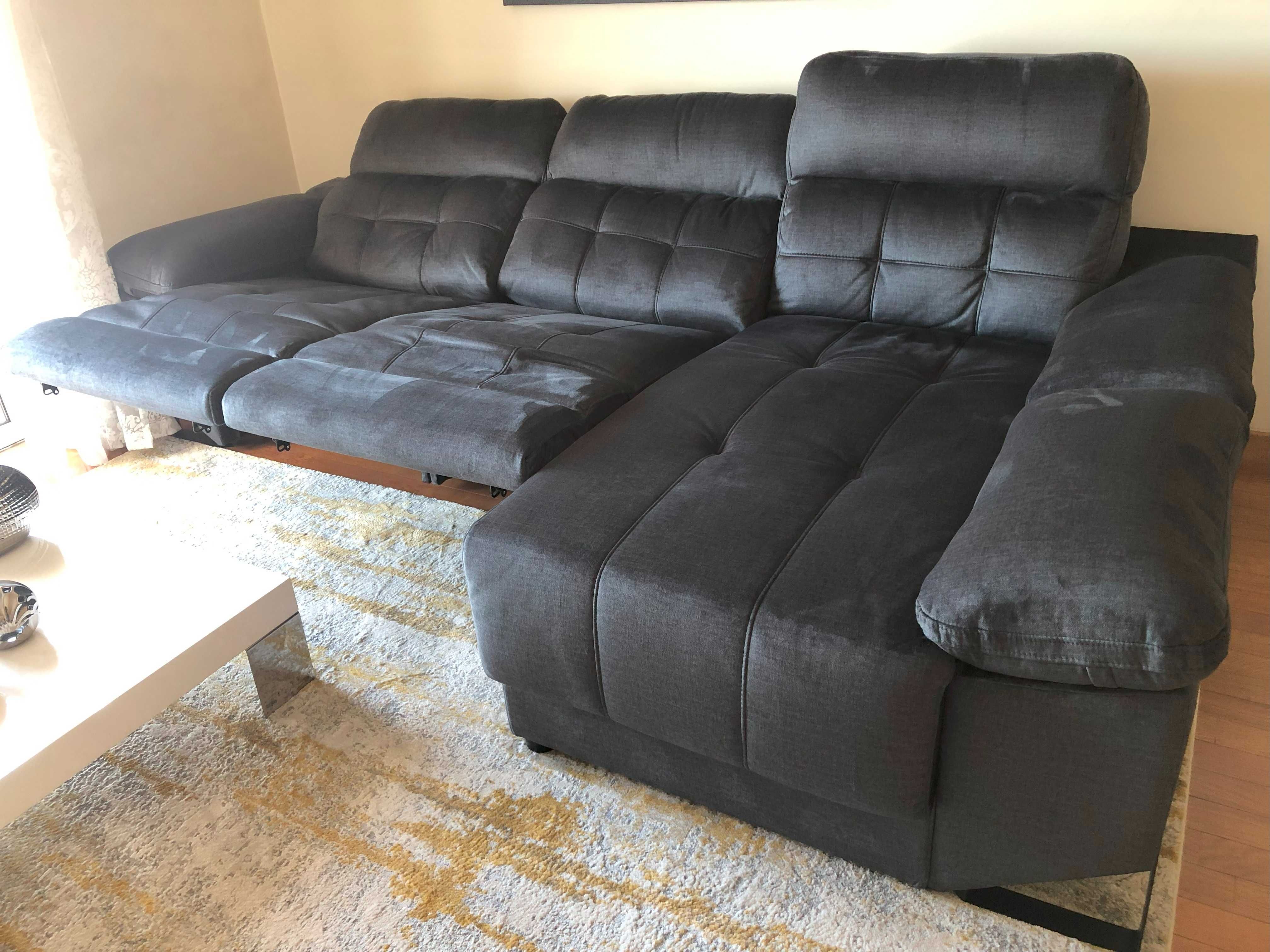 Sofá Chaise Longue com 2 lugares Relax com Motor - Como Novo