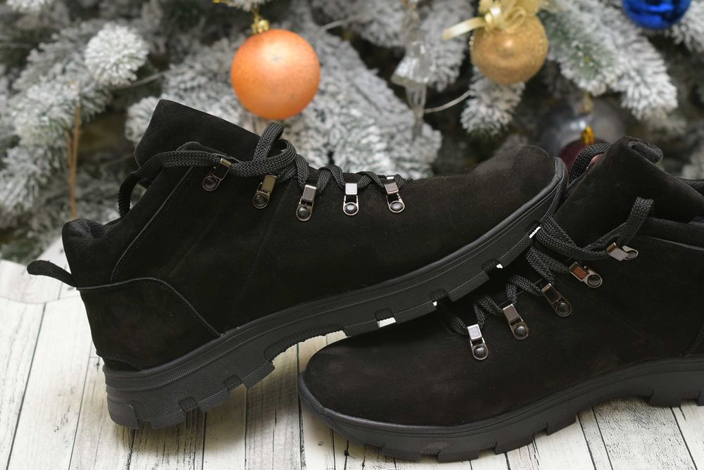 Мужские зимние замшевые кроссовки ботинки топ качество