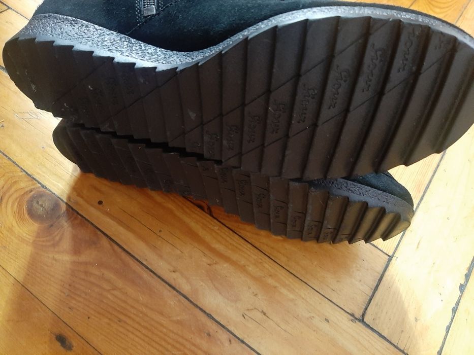 Чоботи замша чорні