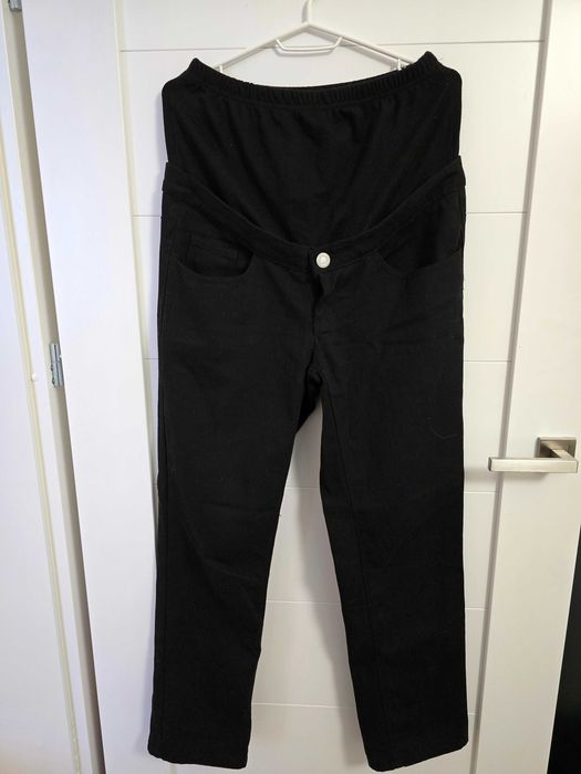 Jeansy ciążowe proste  BooHooo S czarne
