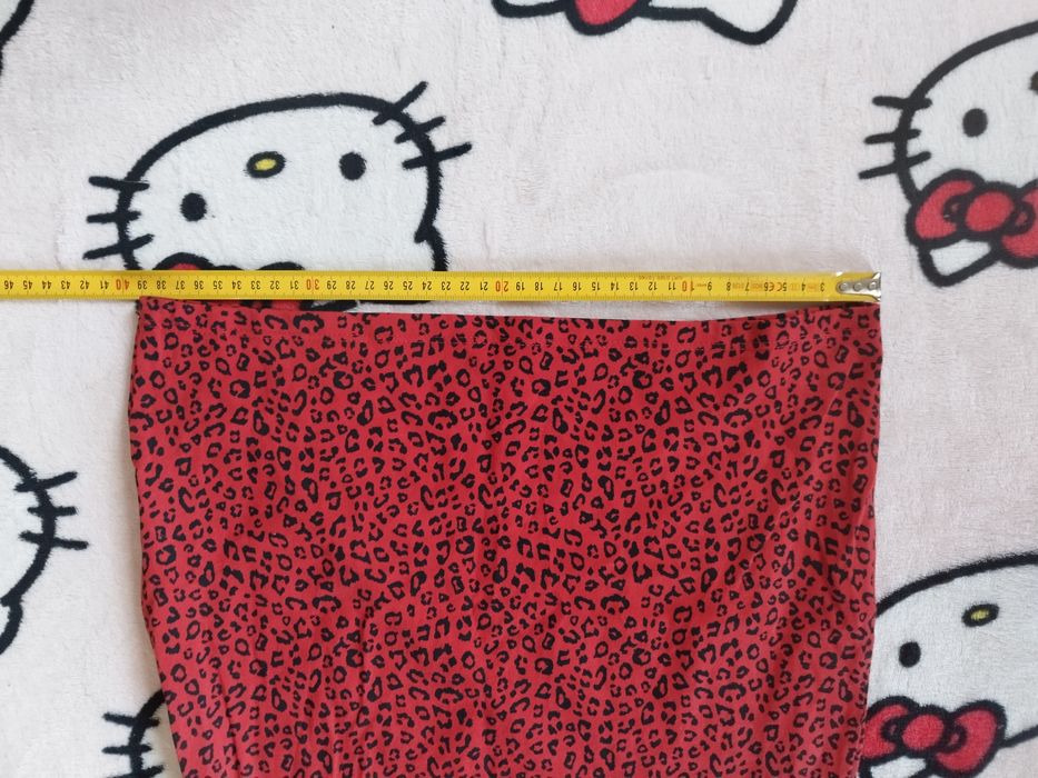 Sukienka czerwona panterka slim