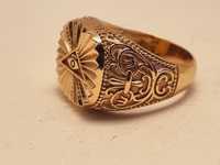 Золотая печатка кольцо