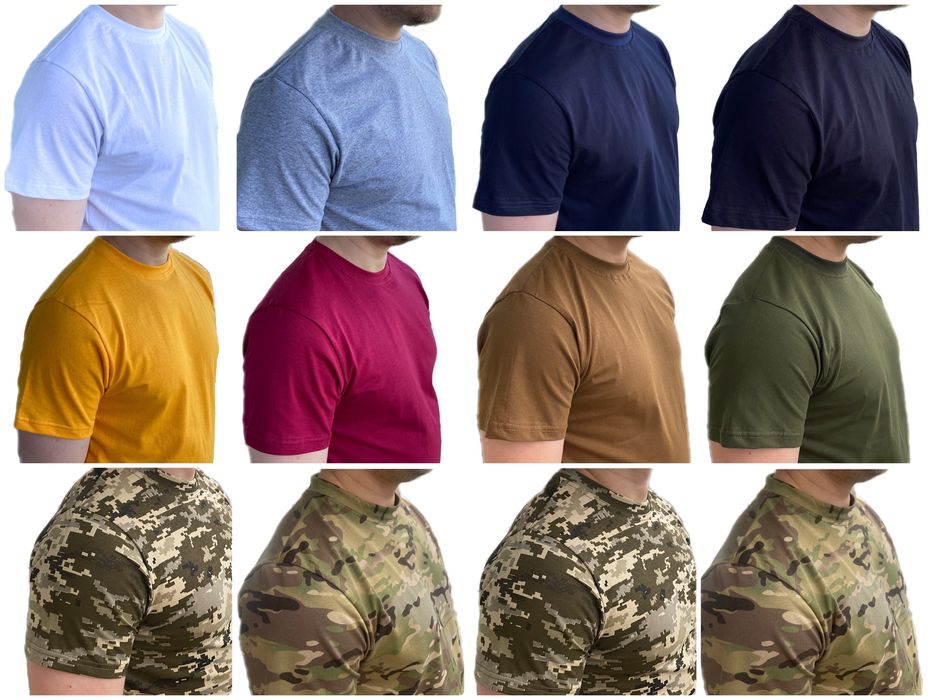 Опт 5шт. Футболка чоловіча, синя хакі койот піксель мультикам мужская