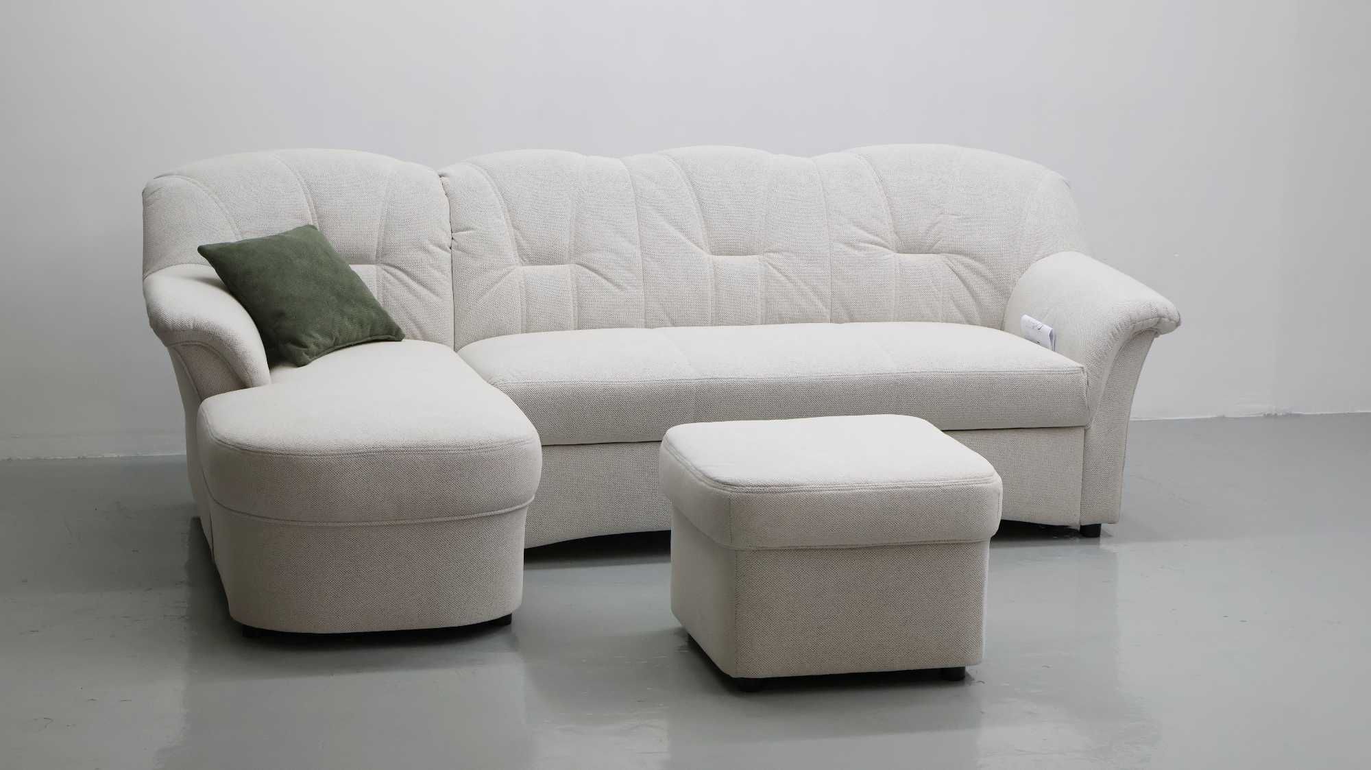 THD NOWY narożnik z funkcją spania + pufa KANAPA sofa rogówka tkanina