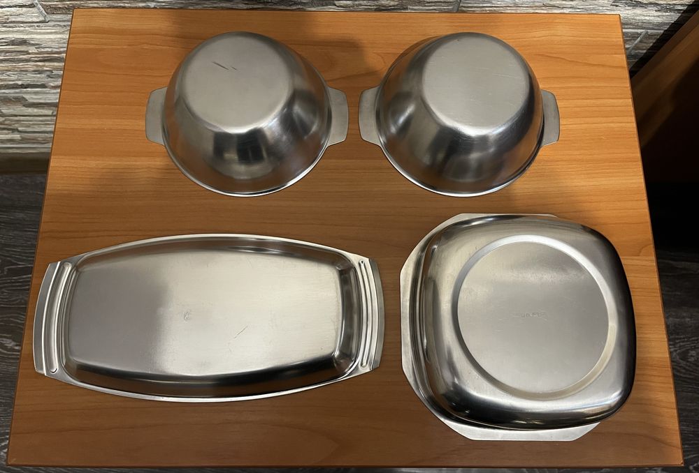 Судок Контейнер 1 л, Миски 0,7 л; Блюдо нержавейка сталь СССР Качество