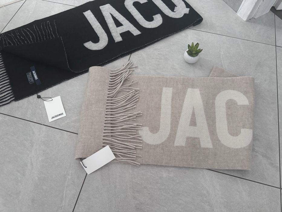 Szal 100% Wełna Szalik Jacquemus