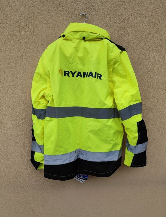 Odblaskowa zimowa przeciwdeszczowa kurtka portwest L Ryanair lotnisko