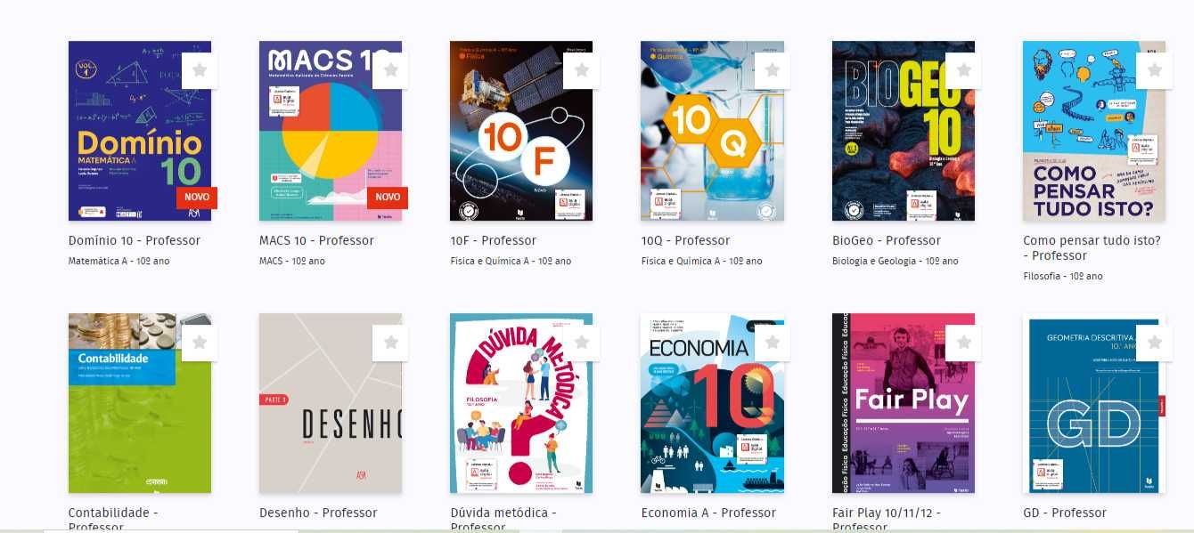 Dossiers do Professor dos livros do 10º ano - Novos Manuais