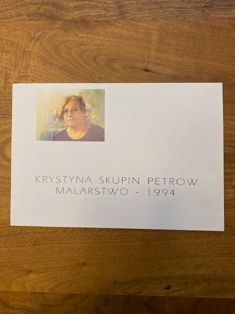 Obraz krajobraz malowany ręcznie w ramie Skupin