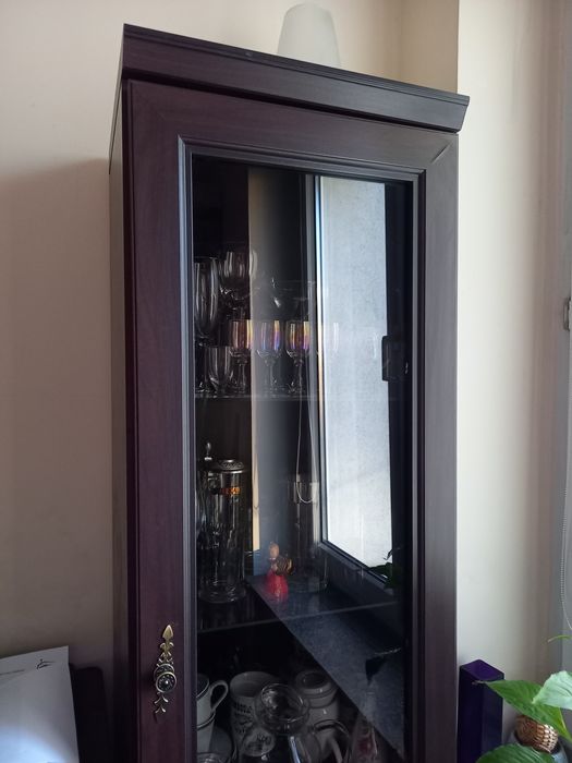 podświetlana  witryna regał