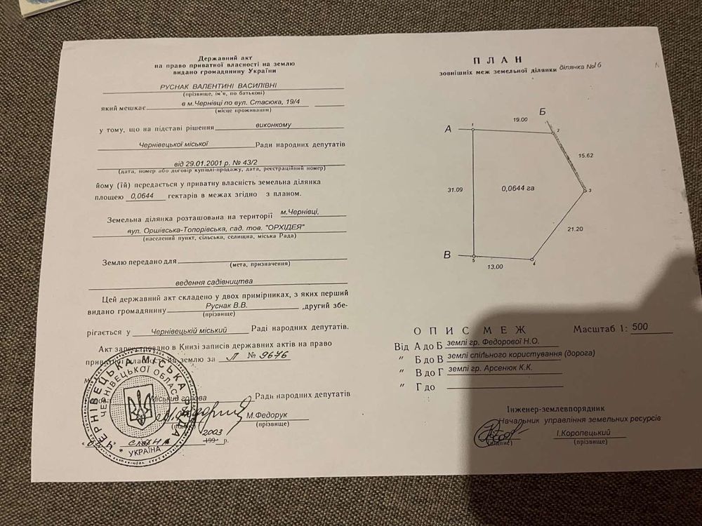 Продам земельну ділянку (садівництво)