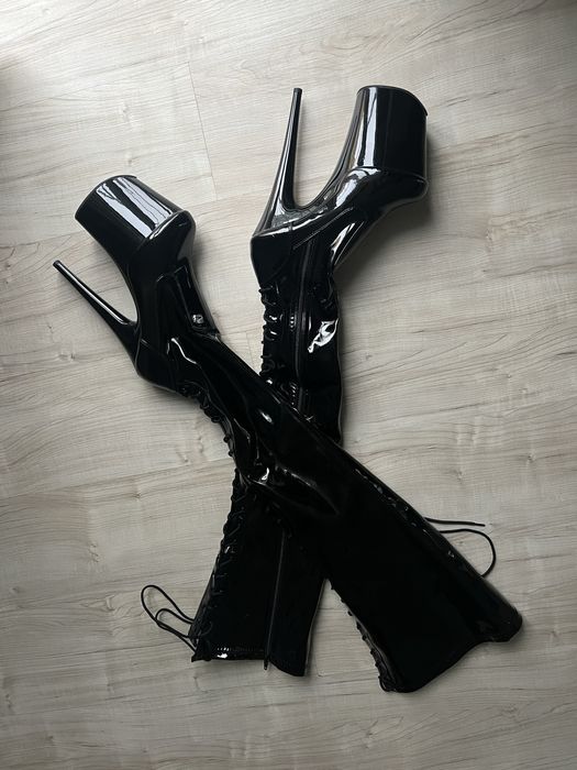 стріпи чорні лакові 3 для pole dance