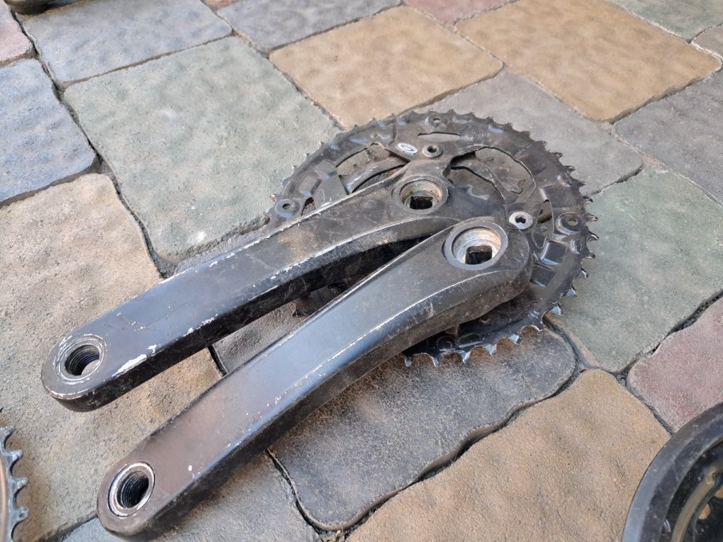 Система шатунів Shimano, шатуни, передня зірка під квадрат