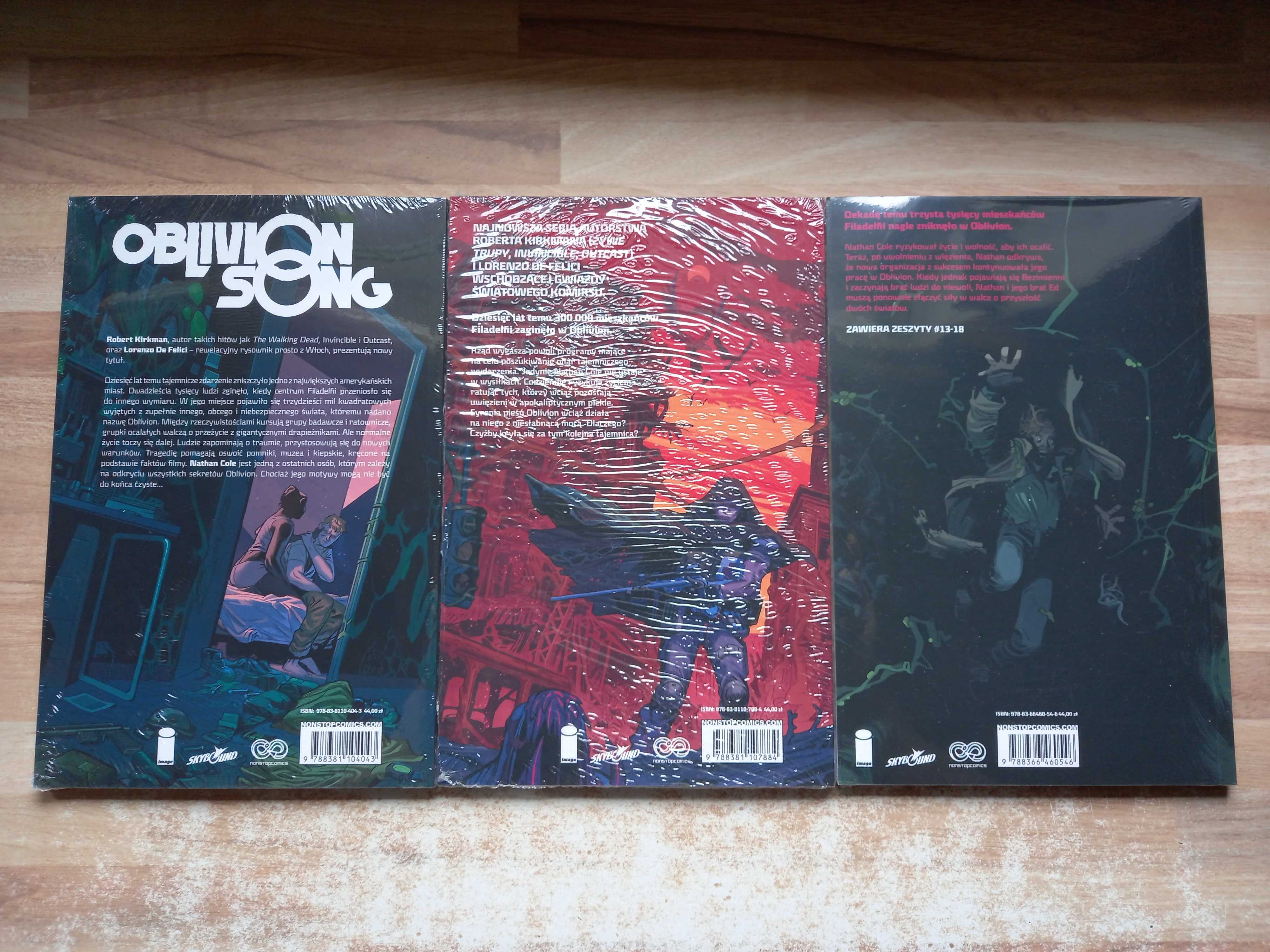 Oblivion Song komiks Zestaw 3 tomów Robert Kirkman nowe folia