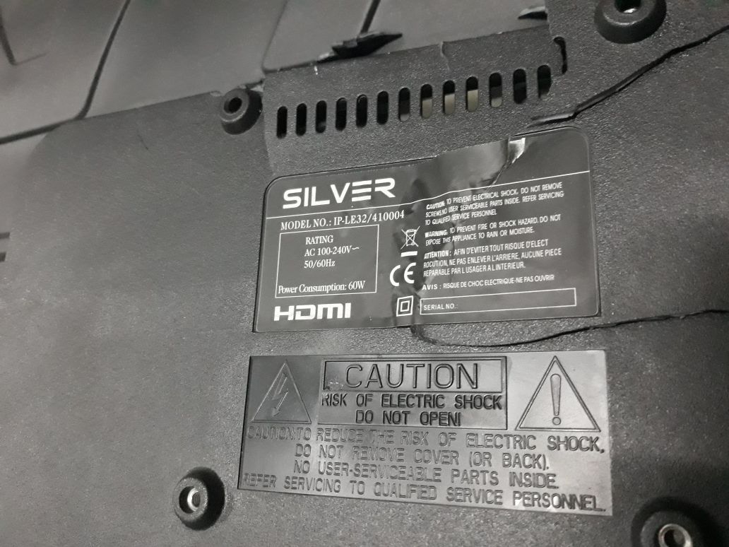 Televisão Silver [Para peças] 32 polegadas