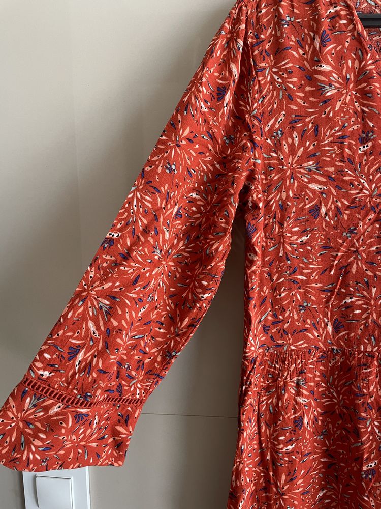 Vestido midi laranja