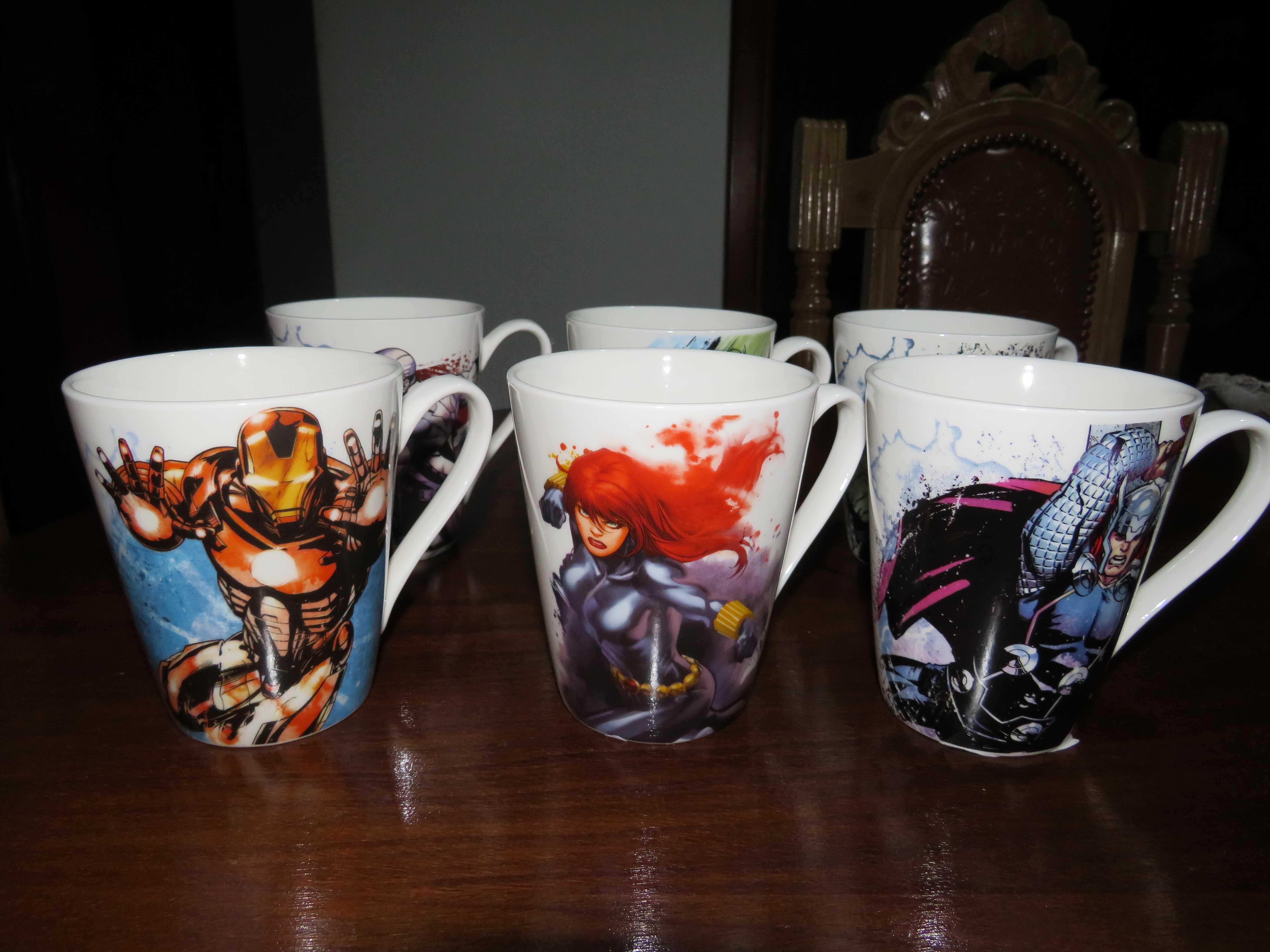 Conjunto 6 Canecas Marvel Novas