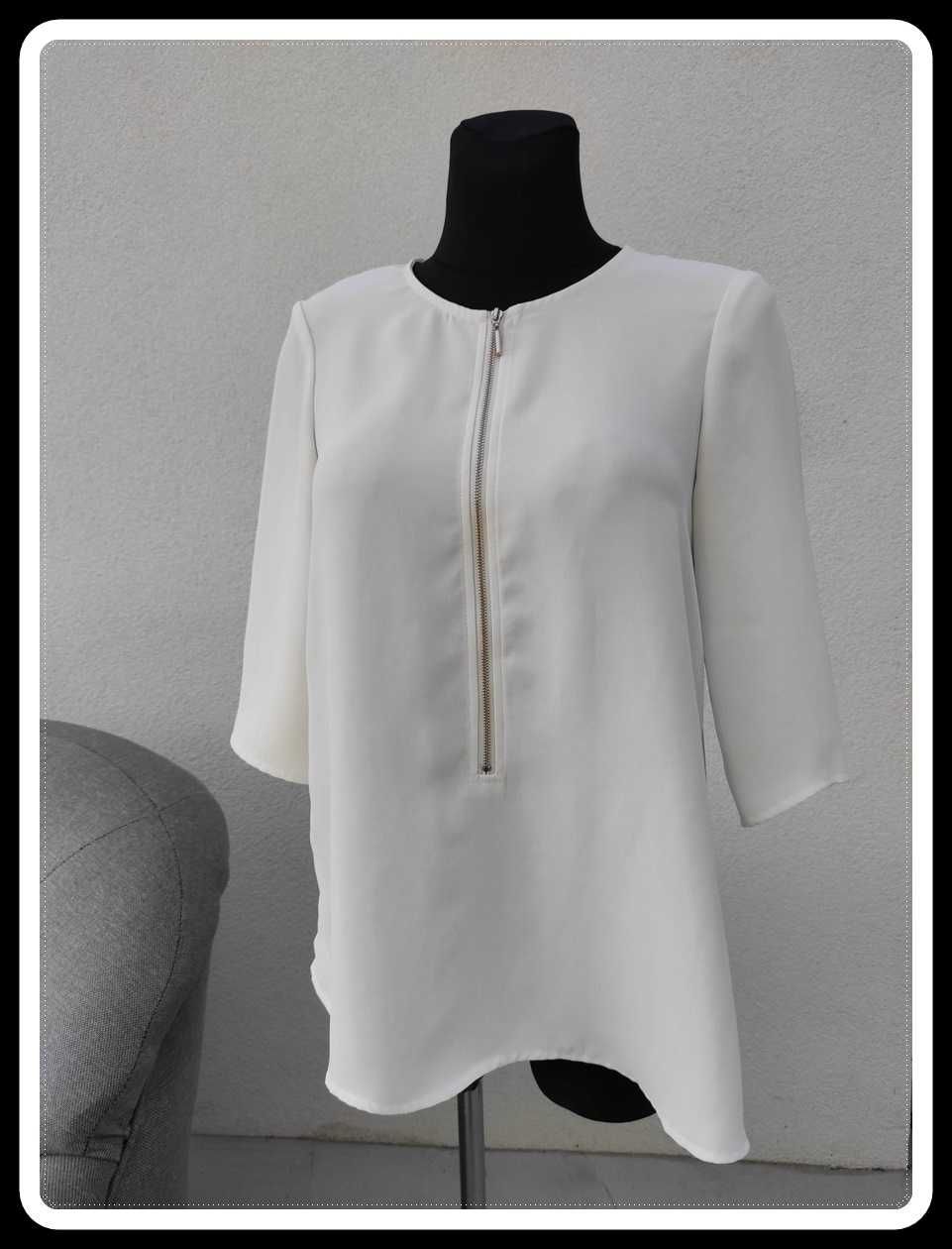 Zara basic biała bluzka koszula damska XS 34 oraz 36 S