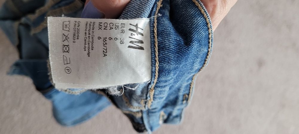 Jeansowe spodenki 36/38 h&m