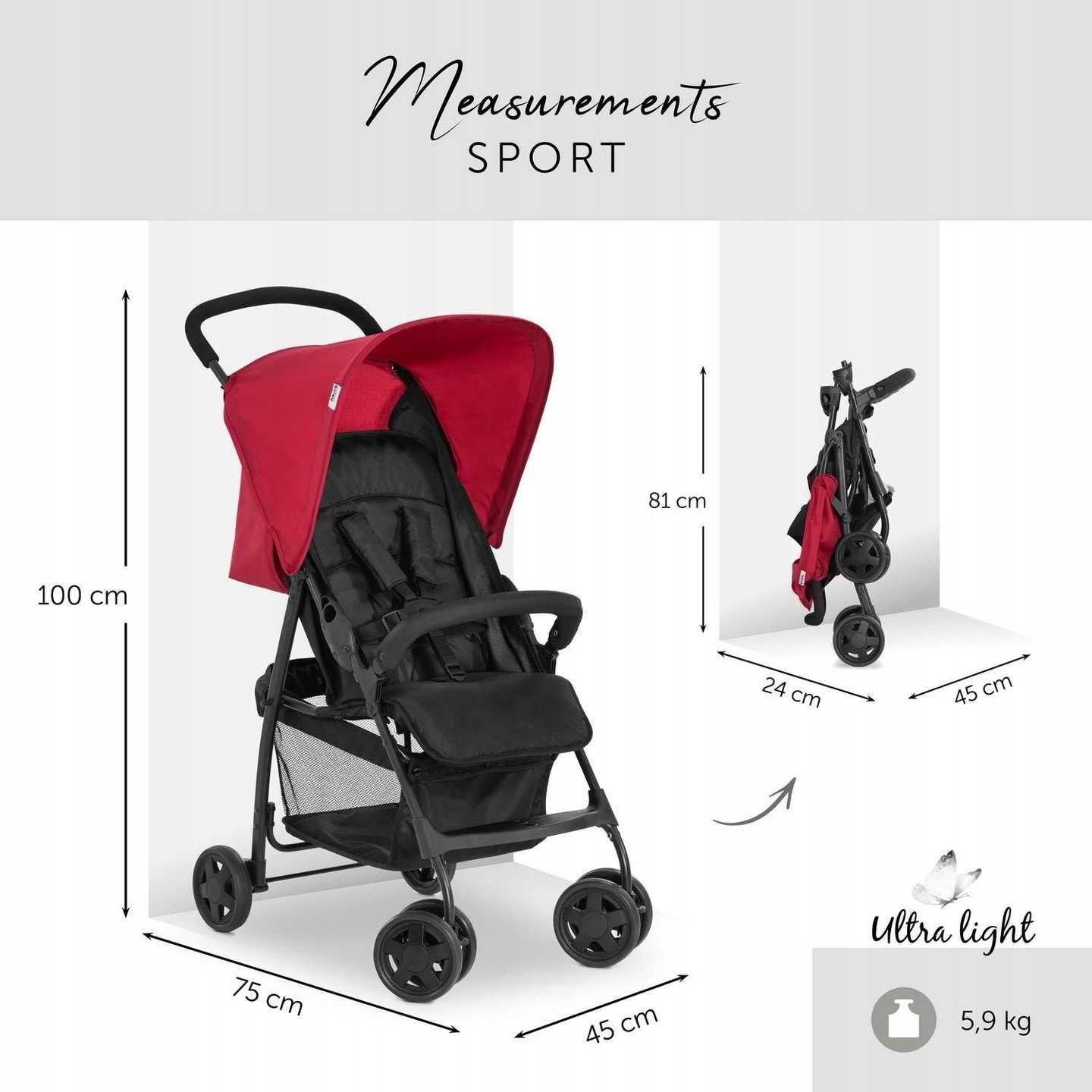 Wózek Spacerowy Hauck Sport Buggy Lekki Kompaktowy