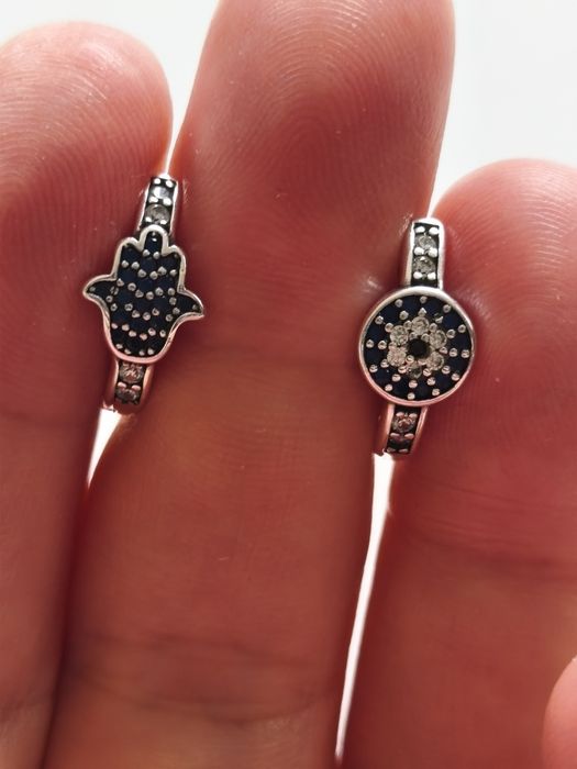 Kolczyki srebrne S925 asymetryczne