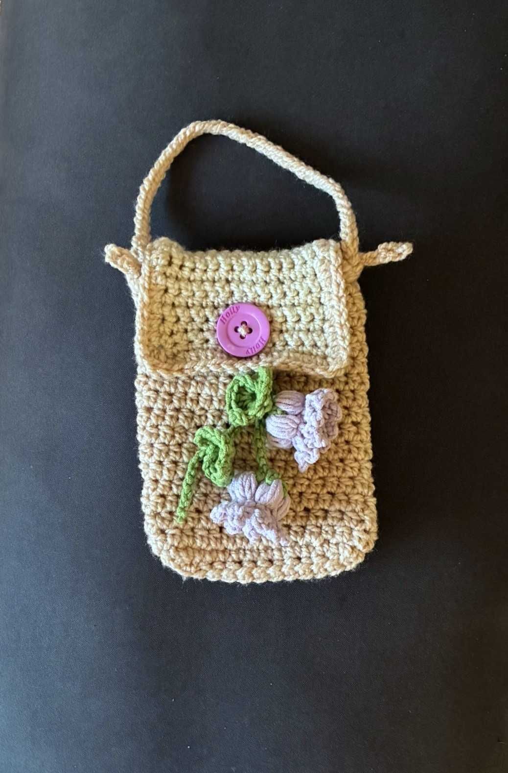 Torba średnia handmade "Leaf & Loop"