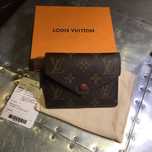 Louis Vuitton Victorine LV Monogram Mały Portfel Brązowy Klamra