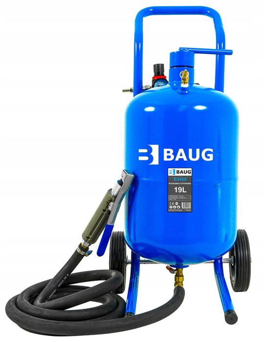 PIASKARKA Syfonowa Do Piaskowania Mobilna 19L + PISTOLET +DYSZE +WĄŻ