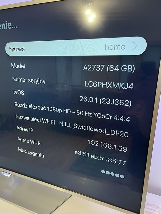 Apple TV 4K (3gen) - 64GB (A2737)