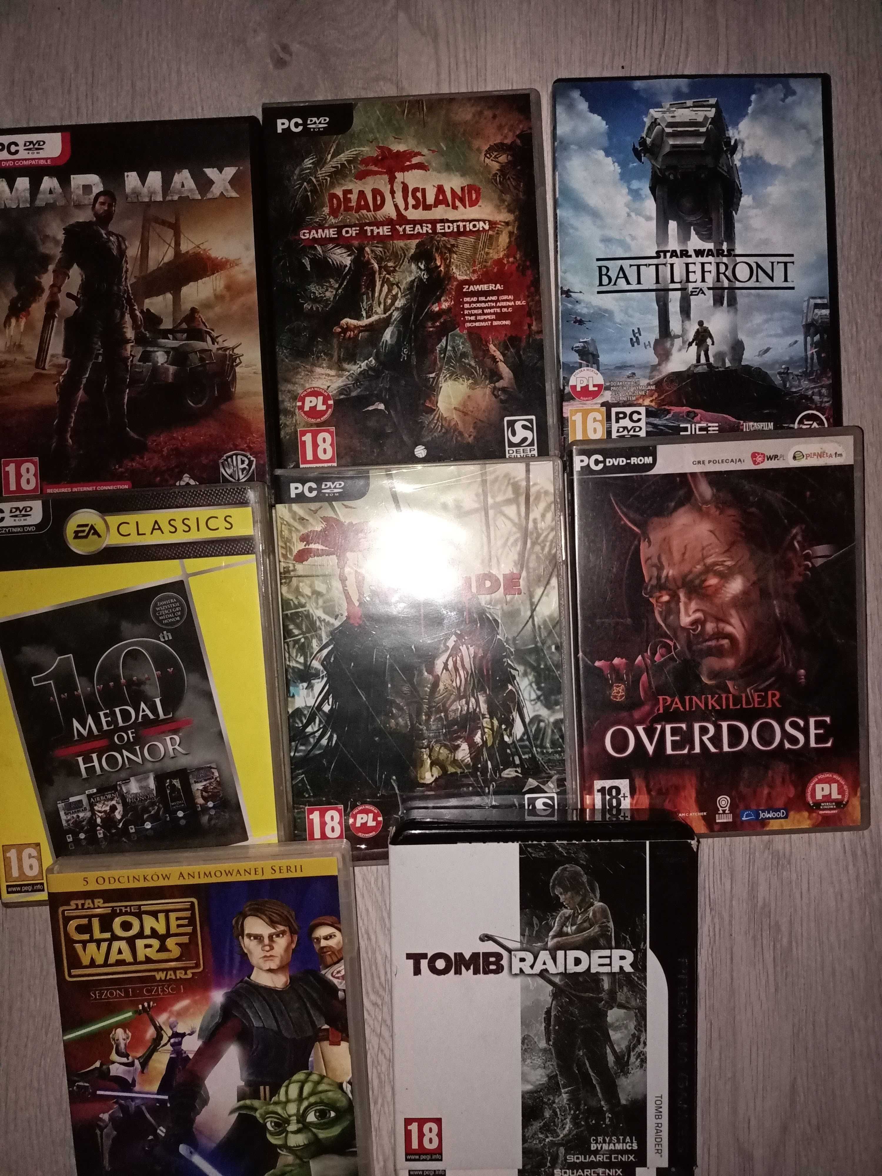 GRy PC duży zestaw strzelanka tomb raider ,battlefild