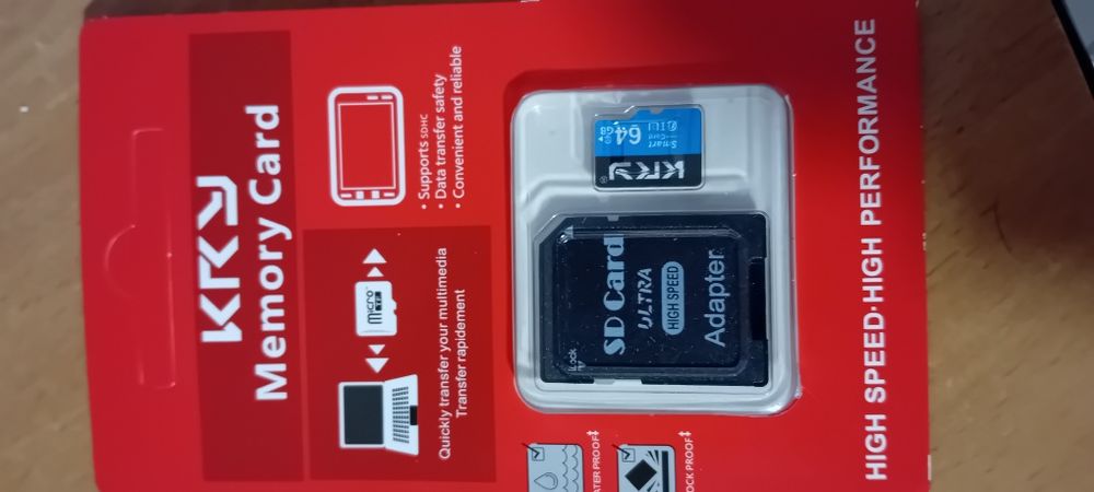 Nowa Karta Pamięci MicroSD 64GB z Adapterem