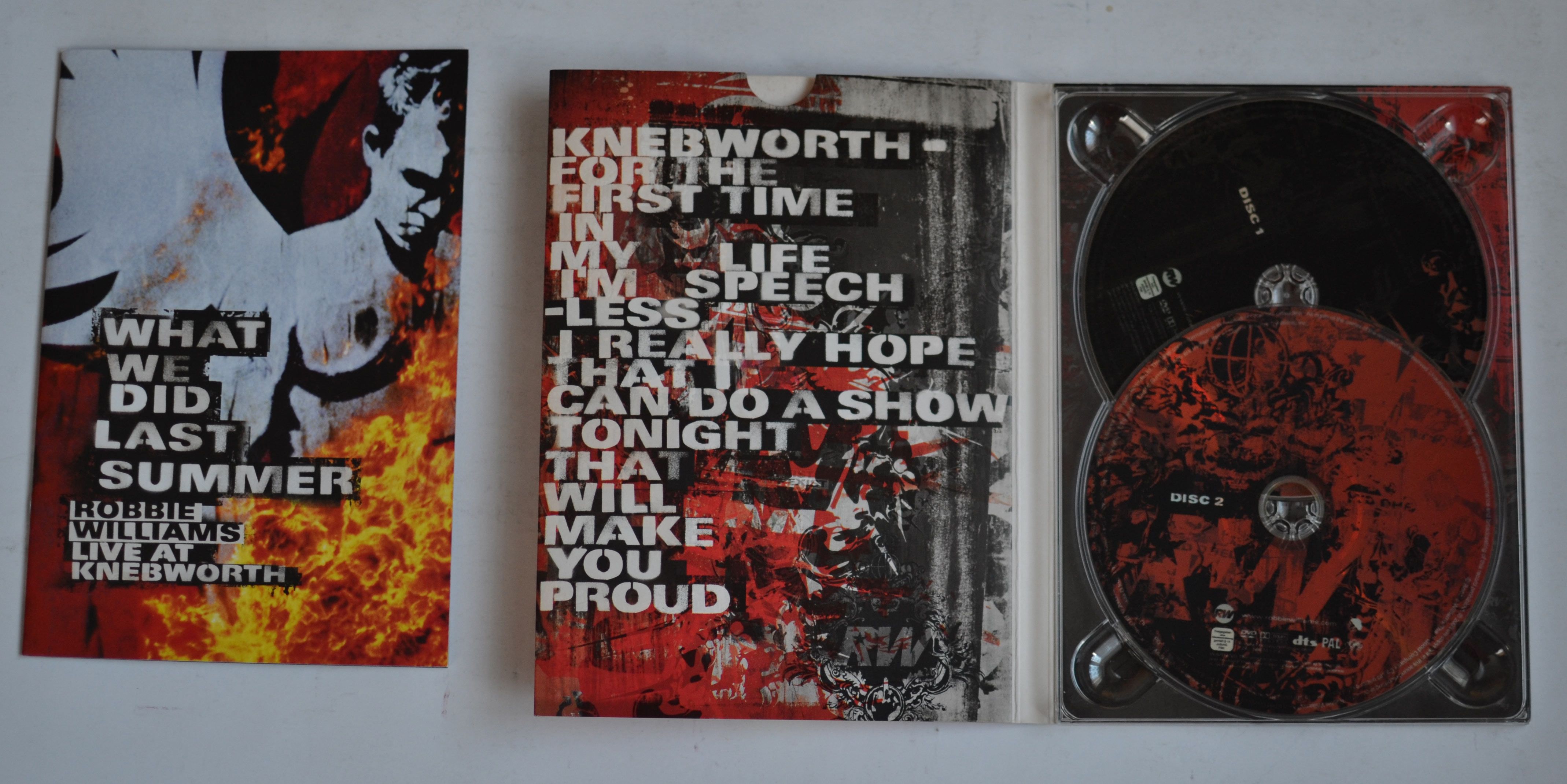 Robbie Williams What We Did Last Summer Live at Knebworth 2 DVD