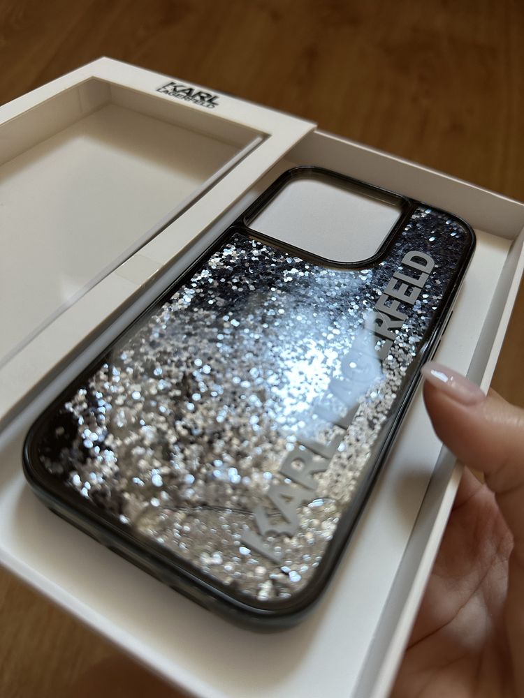 Etui Iphone 14 Pro Karl Lagerfeld Liquid Glitter