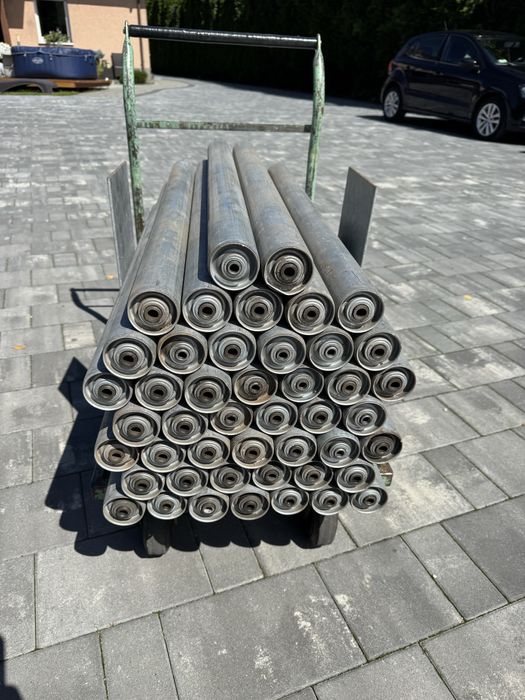 Rolki stalowe ocynkowane rolotoku podajnika rolkowego taśmociągu 860mm