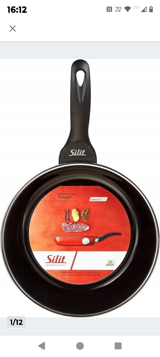 SILIT Patelnia tradycyjna silarganowa czarny 28 cm# okazja!