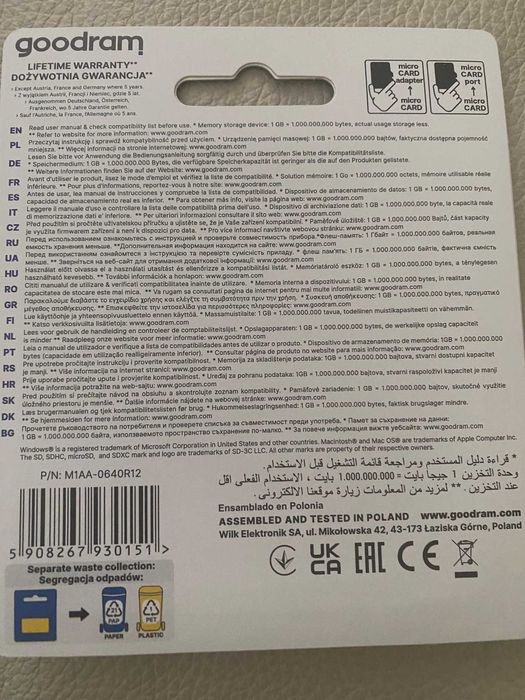 Karta Micro SD Goodram 64 GB