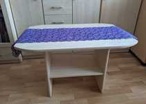 Stolik kawowy jasne drewno duży 80x55x52 obrus filcowy GRATIS