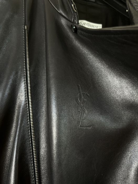 Кожанный плащ Yves Saint Laurent, мужской, размер 50