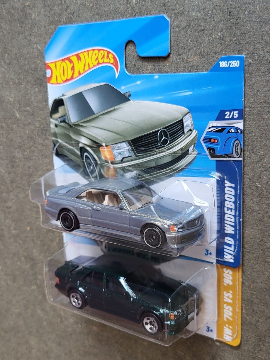 2x Hot Wheels 89 Mercedes-Benz 560 SEC AMG i 500E