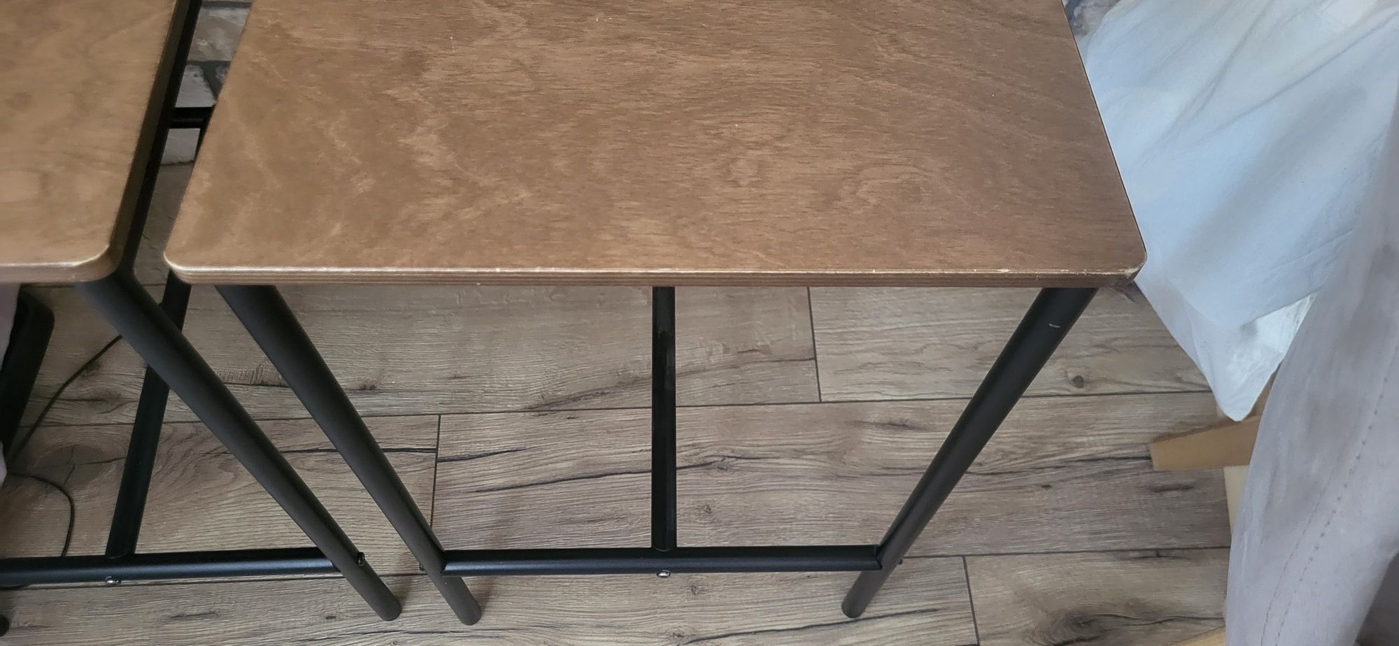 Stołek barowy ikea sandsbert czarno - brązowy 63 cm