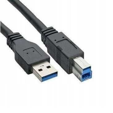 Kabel USB A-B 3.0 do drukarki monitora LCD KRÓTKI 18cm