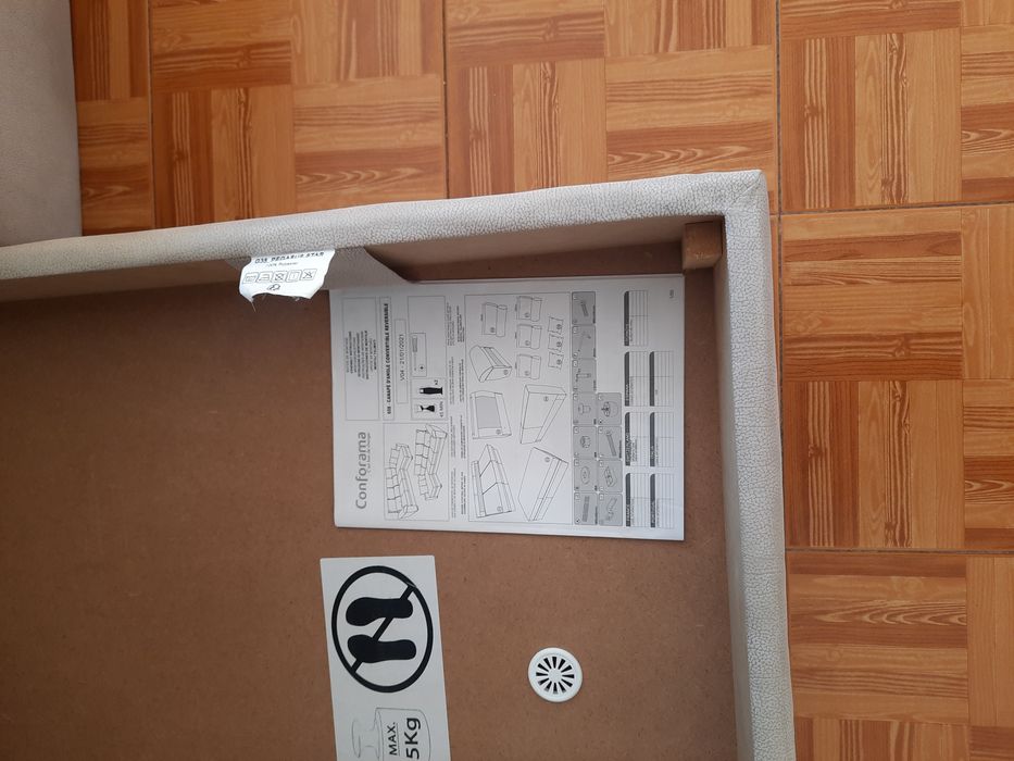 Sofá c/ chaise, encosto reclinável impecável