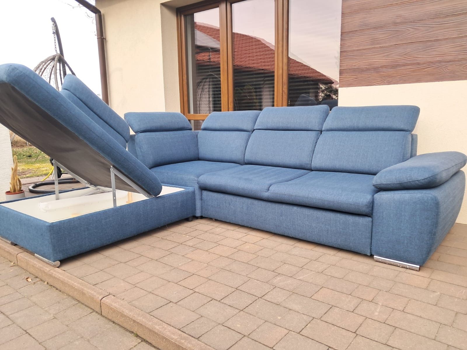 Narożnik z funkcją spania łóżko sofa kanapa