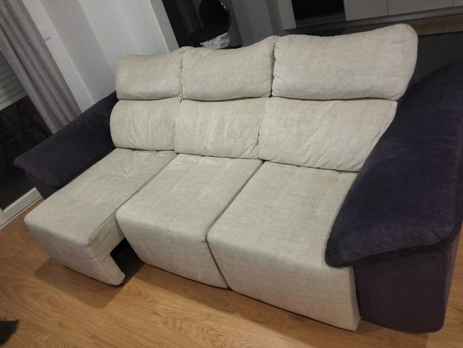 Sofá Reclinável e Retrátil Personalizado – Semi-Novo