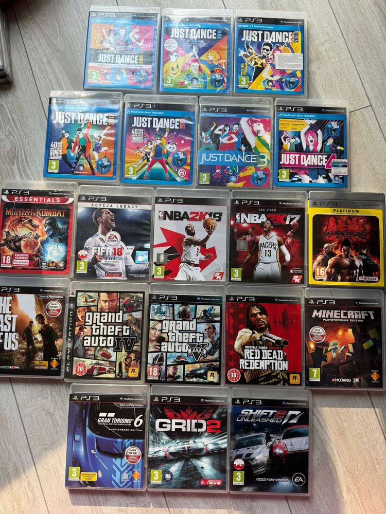 Gry na ps3 just dance mortal gta tekken red dead nfs nba fifa grid 2