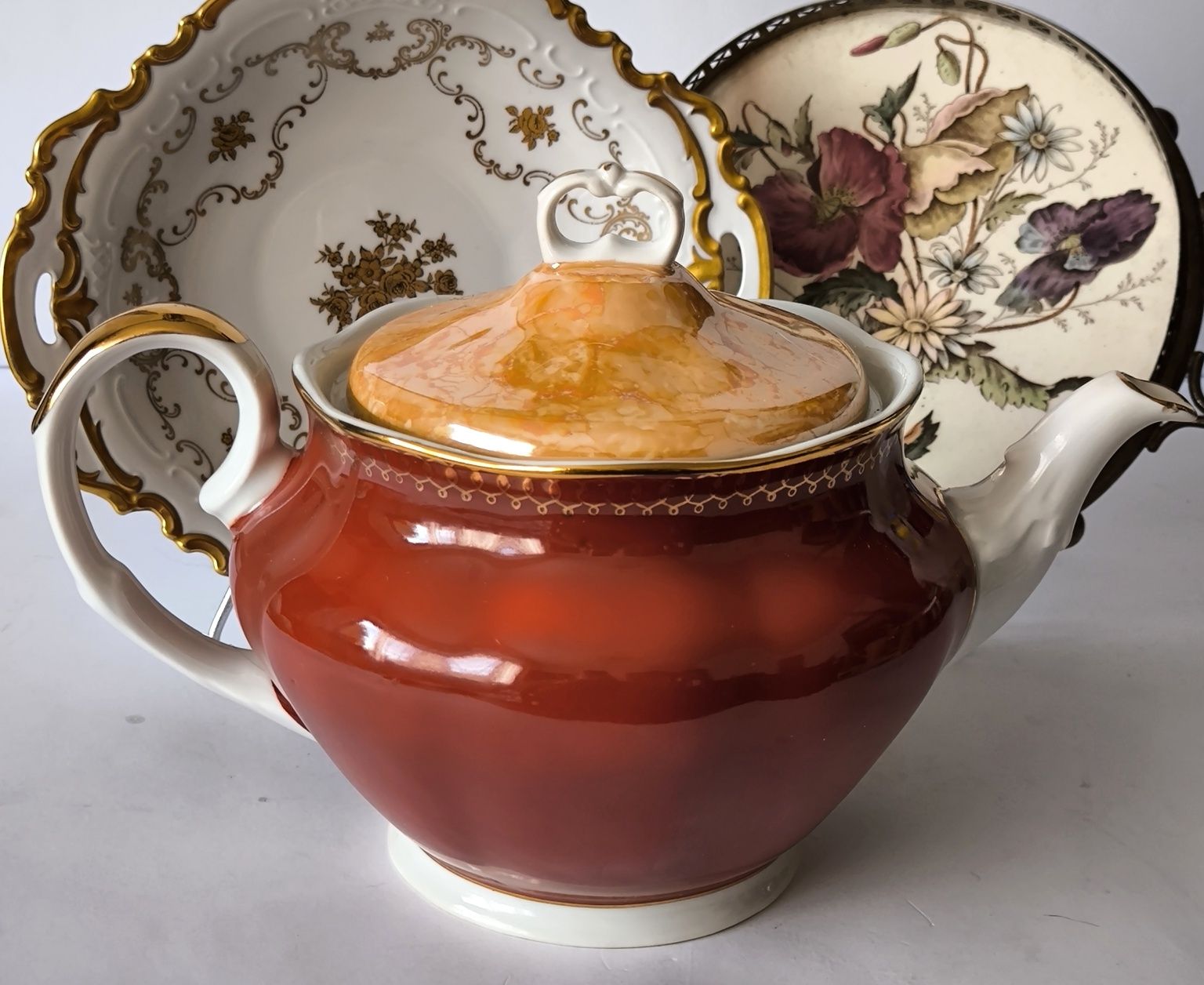 Dzbanek do herbaty kawy Karolina J. Grzegorzewska piękna  porcelana