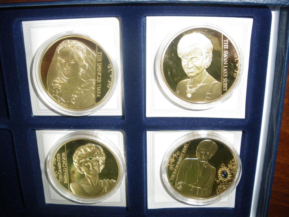 Kolekcja złotych medali "Klejnoty Księżnej Diany" z certyfikatem auten