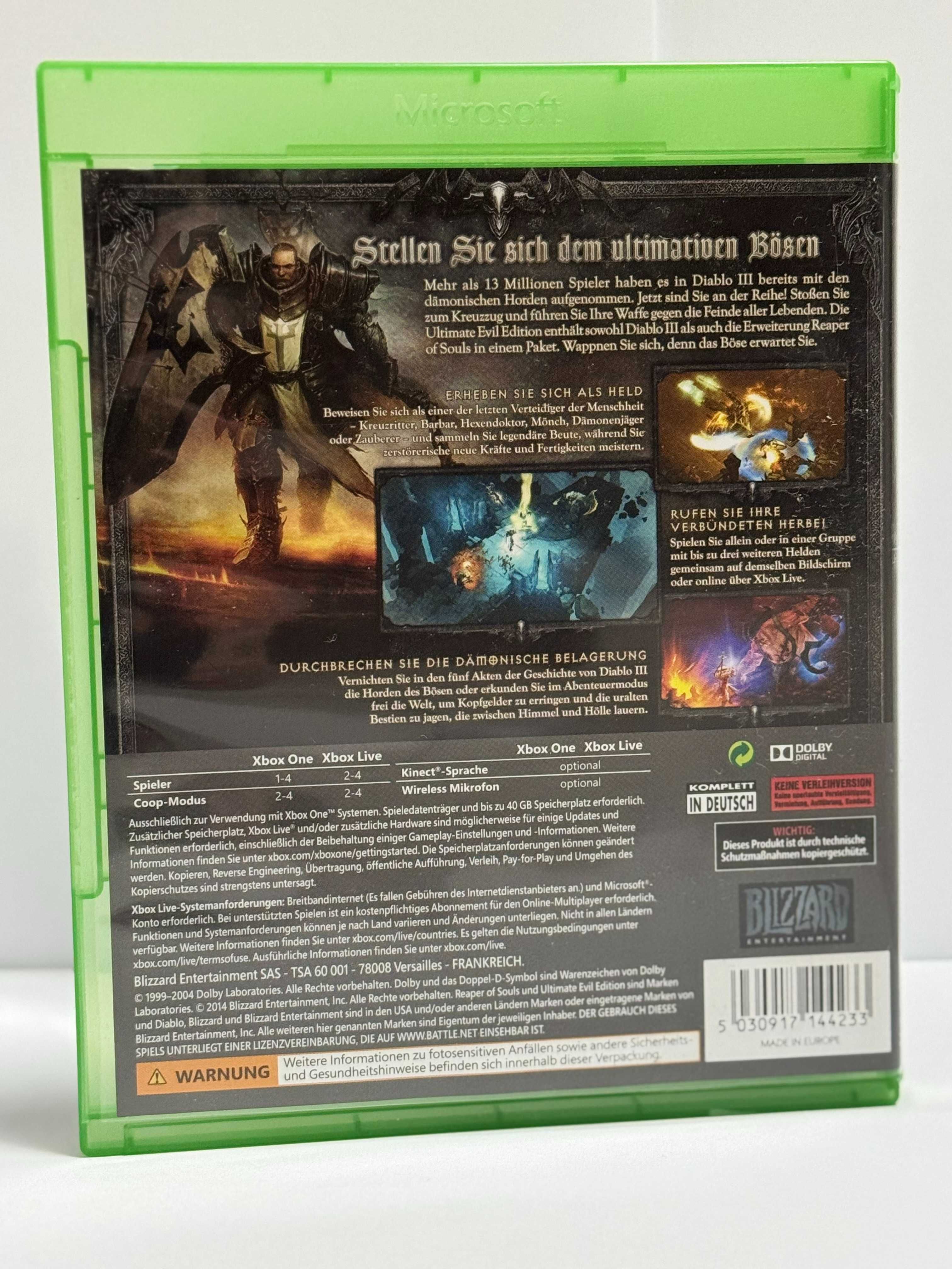 Gra Diablo III Reaper of Souls na Xbox One, eng wersja, BDB STAN!