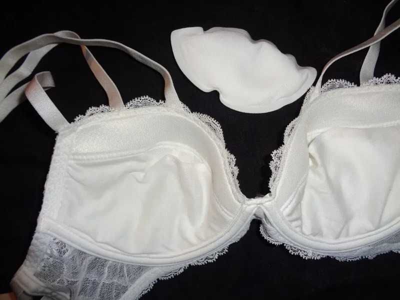 Aubade NC18 Fievre de Glace Nowy biały biustonosz push up 75B